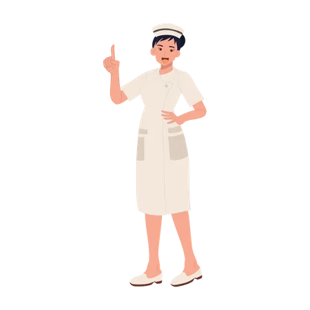 Woman nurse giving advice  Illustration