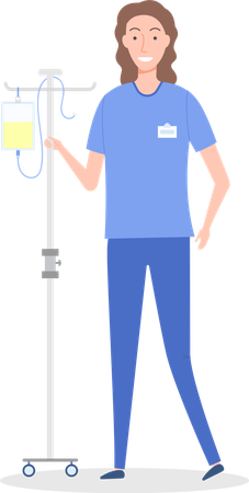 Woman nurse wearing medical suit  Illustration