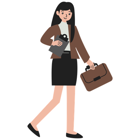 Woman office worker  Illustration