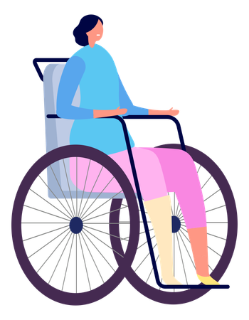 Woman on wheelchair  Illustration