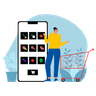 illustrations of supermarket app