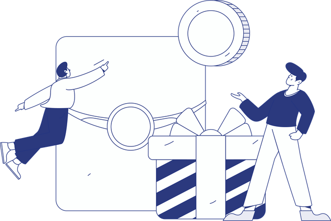 Woman pays online money for shopping  Illustration