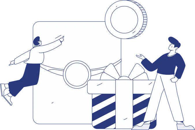 Woman pays online money for shopping  Illustration