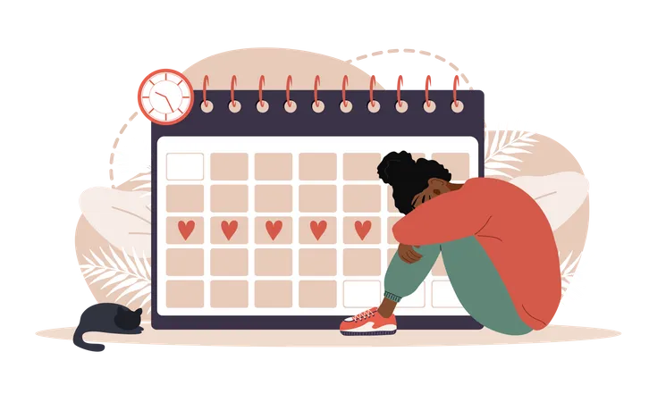 Woman period calendar  Illustration