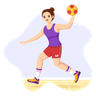 play handball illustration free download