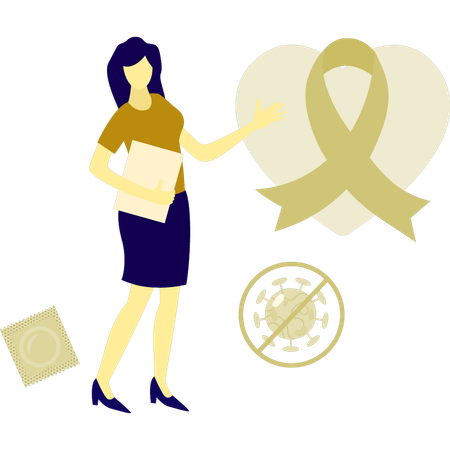 Woman pointing world hypertension day  Illustration