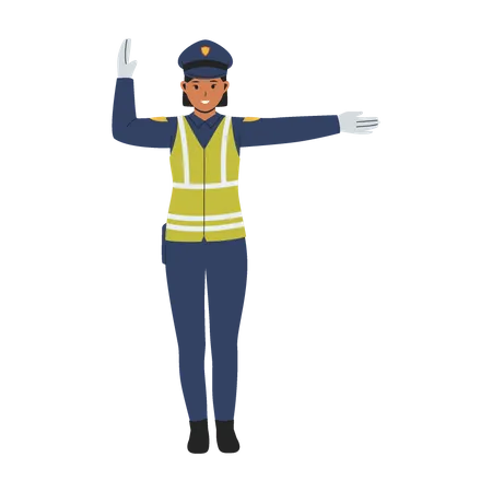 Woman police officer  Illustration