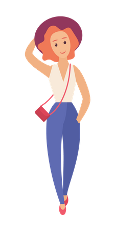 Woman Posing  Illustration