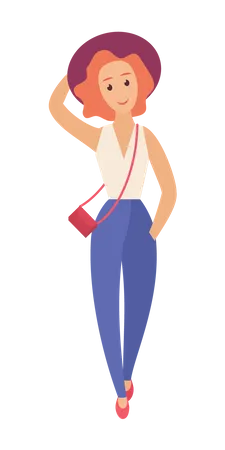 Woman Posing  Illustration