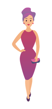 Woman Posing  Illustration