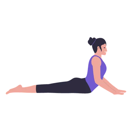 Woman posing in kegel exercise  Illustration