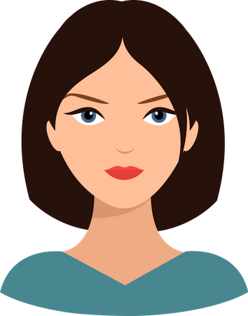 Woman Profile  Illustration