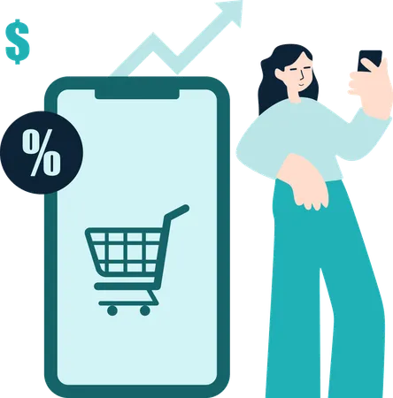 Woman Purchasing Power  Illustration