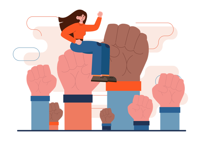 Woman quarrels with her friend  Illustration