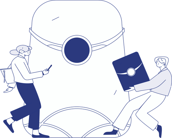 Woman receives shopping cashback offer  Illustration