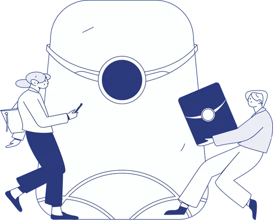 Woman receives shopping cashback offer  Illustration