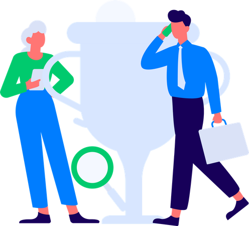 Woman receiving business mail  Illustration
