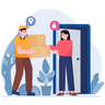 illustration for receiving parcel