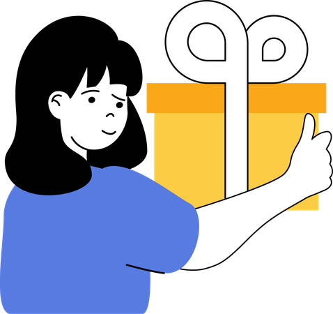 Woman receiving shopping cashback offers  Illustration