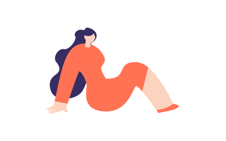 Woman relaxing Illustration