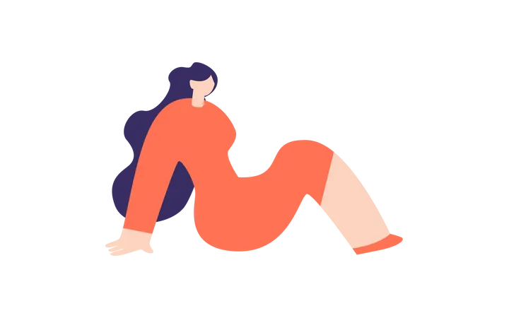 Woman relaxing  Illustration