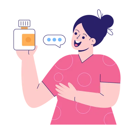 Woman Review Product Illustration