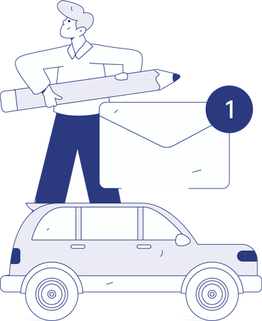 Woman reviewing loan papers  Illustration