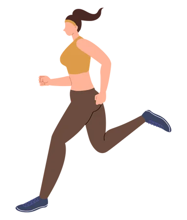 Woman running  Illustration