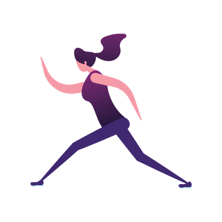Woman running  Illustration