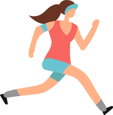 Woman Running Illustration