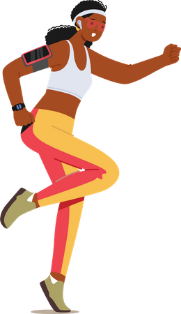 Woman Running  Illustration