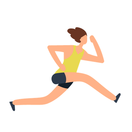 Woman running fast Illustration