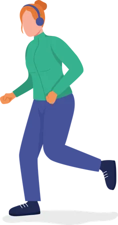 Woman running  Illustration