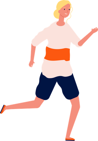 Woman Running  Illustration