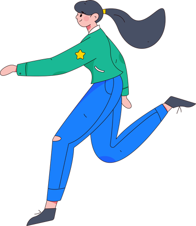 Woman running  Illustration