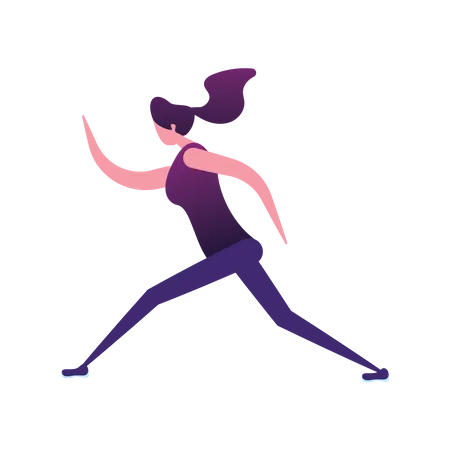 Woman running  Illustration