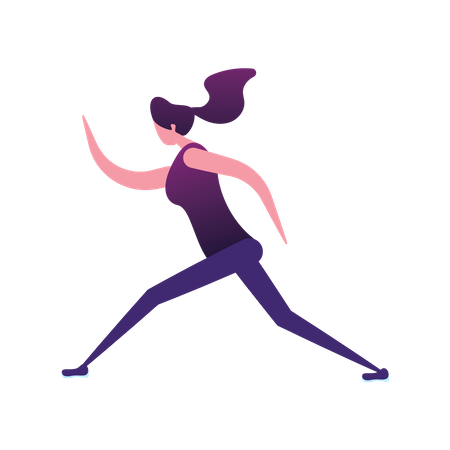 Woman running  Illustration