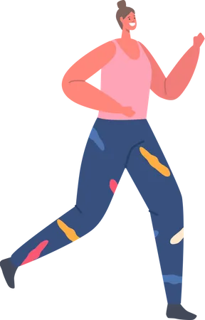 Woman running in sports competition  Illustration