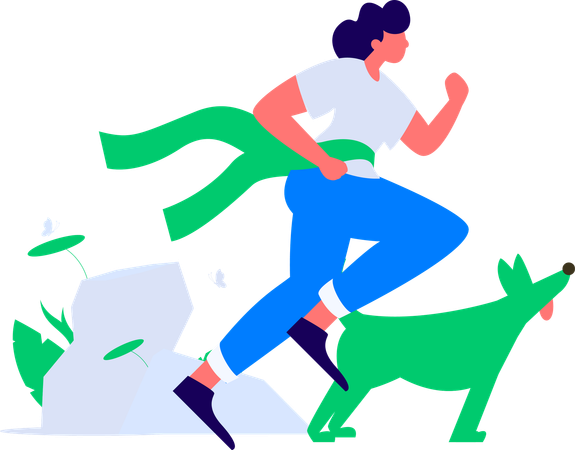 Woman runs for office meeting  Illustration