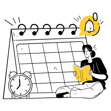 Woman sad for No Upcoming Events  Illustration