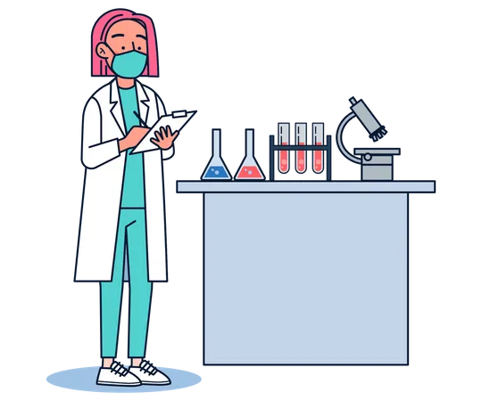 Woman Scientist  Illustration