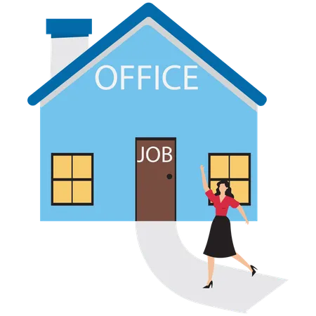 Woman searching for job  Illustration