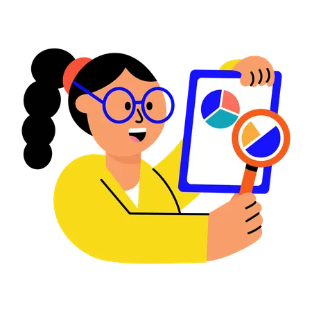 Woman shares intelligent Insights  Illustration
