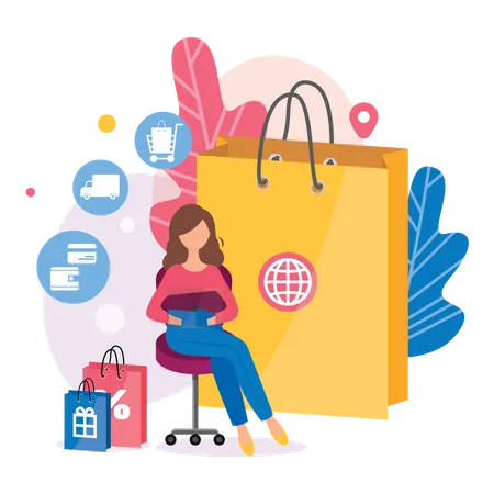 Online Shopping Ecommerce Pay Online Banking Set Of Posters With Text Vector Modern Illustrations Of People Purchasing Items From Store Hand Holding Bag With Money Cash Flat Style Illustration