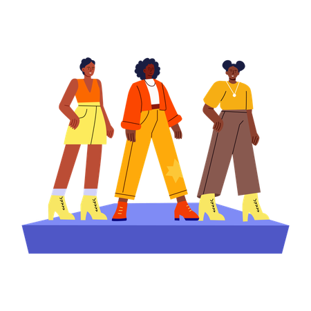 Woman showing beauty standards  Illustration