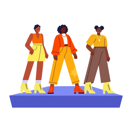 Woman showing beauty standards  Illustration