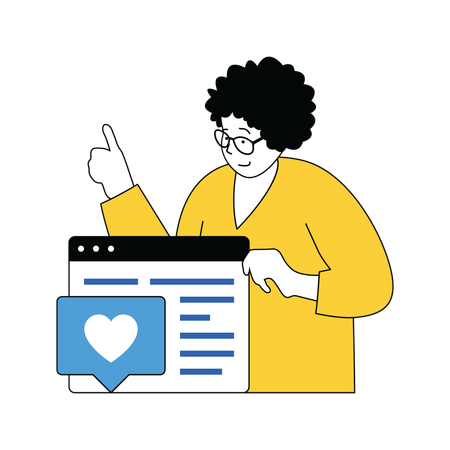 Woman showing thumbs up sign  Illustration