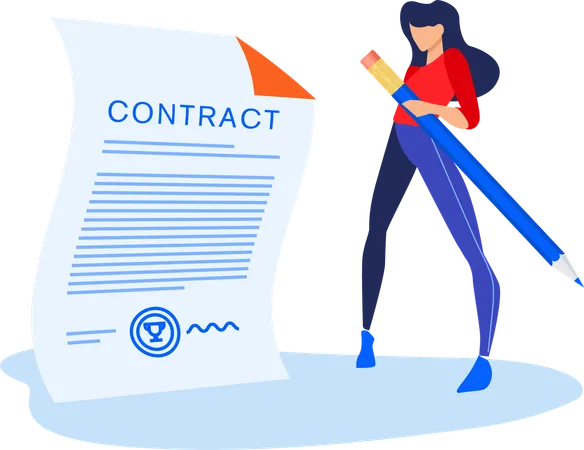 Business Document Contract Illustration