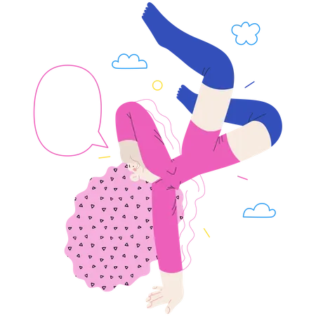 Happiness Happy Young Woman Singing Cheerfully Modern Flat Vector Concept Illustration Of A Happy Jumping And Dancing Person Feeling And Emotion Concept Illustration