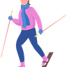 illustration for girl skier